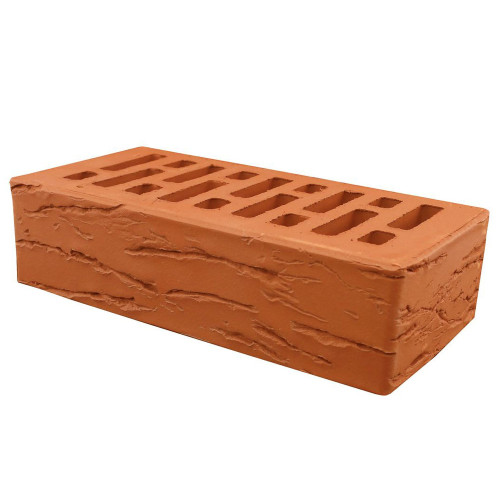 Кирпич кер. лицевой НЗКМ КПУ М-150 Красный фактура РУСТ (352шт/под)