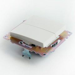 Переключатель 2-кл Катрин белый GLS10-7107-01