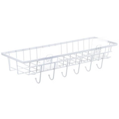 Полка VETTA кухонная подвесная, с крючками, 43х14см, белый цвет (481-090)