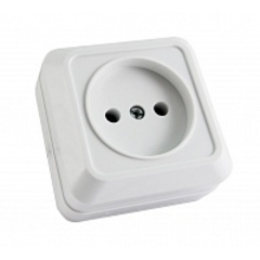 Розетка О/У 2P TDM белая Ладога SQ1801-0013