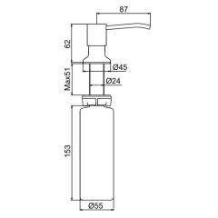 Дозатор для жидкого моющего средства FRAP F408-6 чёрный