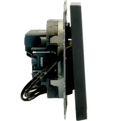 Выключатель 2-кл ЭМИЛИ с подсветкой черный RSW10-5102-05