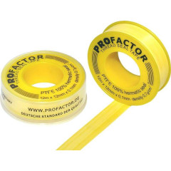 Лента Фум для газа ProFactor 19мм х 0,25мм 15м жёлтая PF FE 531