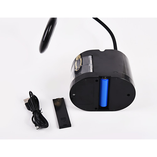 Лампа настольная DE562 со встроенной аккумулятороной батареей, черный