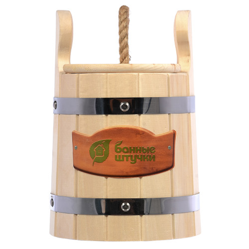 Кадка из липы 3л с крышкой и гнётом 