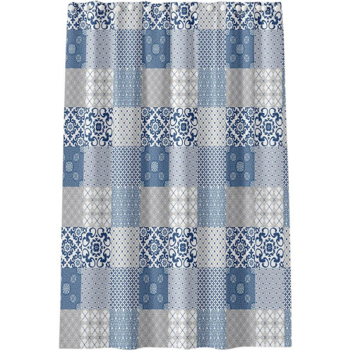 Шторка для ванной PERFECTO LINEA Secret 180x180cм 12 колец, калейдоскоп