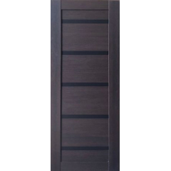 /Дверное полотно VDM-01 ДО 60 Венге, покрытие ПВХ (VD) (лакобель черное)