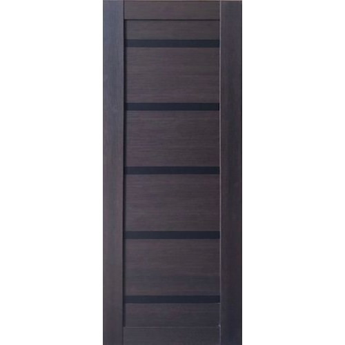 /Дверное полотно VDM-01 ДО 60 Венге, покрытие ПВХ (VD) (лакобель черное)