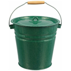 Ведро эмаль 12л с крышкой 2с28 без рисунка Северсталь