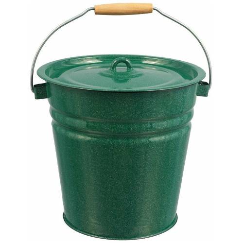 Ведро эмаль 12л с крышкой 2с28 без рисунка Северсталь