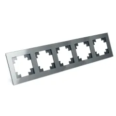 Рамка 5-пост Катрин стекло графит GFR00-7005-06