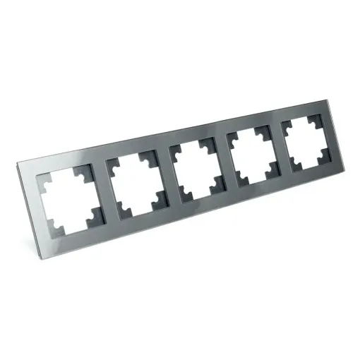 Рамка 5-пост Катрин стекло графит GFR00-7005-06