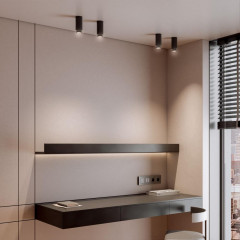 Светильник накладной ES 25012/01 GU10 чёрный