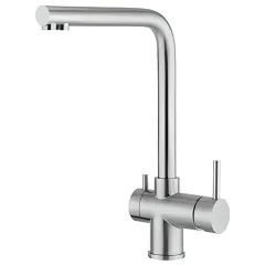 Смеситель для кухни FRAP F43899-3 с каналом для фильтрованной воды, сатин