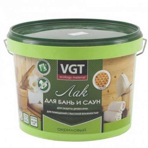 Лак для бань и саун VGT акриловый 2,2 кг
