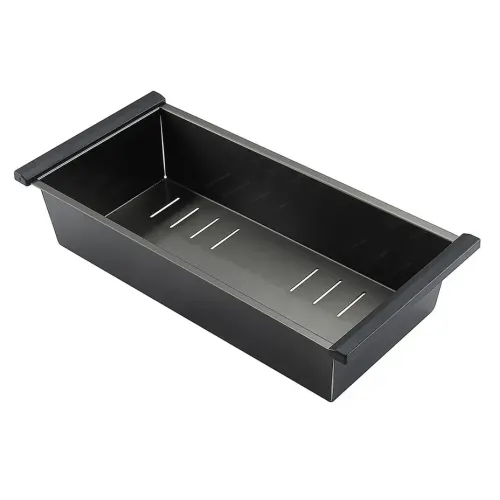 Мойка нерж. врезная GAPPO 50х40х21,5 см тол. 3 мм, чёрная (сифон, коландер) GS5040-6