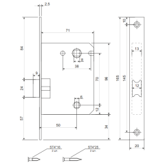 Защелка с фикс. AVERS 5600 -WC-ВN (14785)