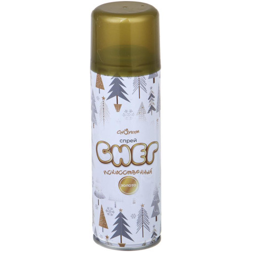 Спрей-декор СНОУ БУМ (329-020) СНЕГ искусственный, 45 гр., золото