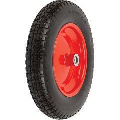 Колесо для тачки FIT полиуретановое 4.80/4-8, подшипник 16мм (77635)