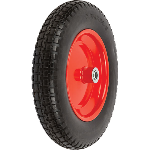 Колесо для тачки FIT полиуретановое 4.80/4-8, подшипник 16мм (77635)