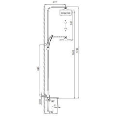 Душевая стойка FRAP F2491-6 чёрная