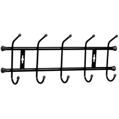 Вешалка настенная NIKA 6,7х48,5х18см металл, черная (495270)