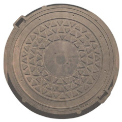 Люк ПП круглый (тип-Л) 3т 77см коричневый