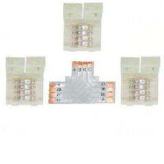 Комплект соед. ECOLA плата T для зажим разъема+3 зажима 4-х конт. SMD5050 SC41UTESB (542051)