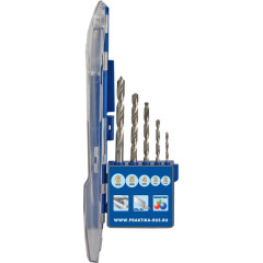 Набор сверл по металлу ПРАКТИКА Профи HSS 5 шт (640-230)