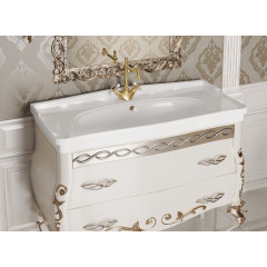 Умывальник мебельный 105 Модерн с отв., белый