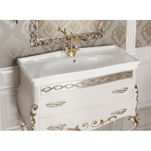 Умывальник мебельный 105 Модерн с отв., белый