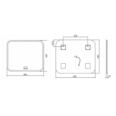 Зеркало MIXLINE с LED подсветкой 