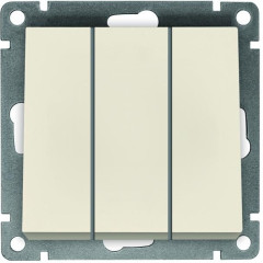 Выключатель 3-кл UNIVersal Афина 10A сл.кость A0043-I