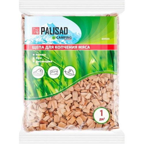 Щепа д/копчения PALISAD для мяса (ольха + бук + розмарин) (69509)