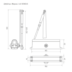 Доводчик ISPARUS 440 80 -140 кг (белый) морозостойкий (18227)