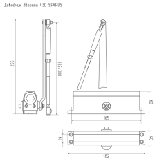 Доводчик ISPARUS 430 50-120 (черный) морозостойкий (17380)
