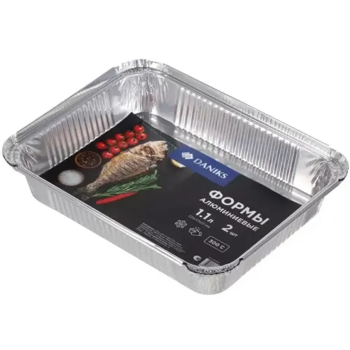 Форма для запекания Daniks алюминий 2шт 1,1л Прямоугольная (462891)