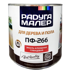 Эмаль ПФ-266 РАДУГА-МАЛЕР жёлто-коричневая 1,9 кг