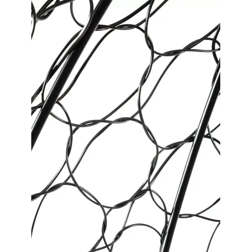 Кресло подвесное с ротангом Капля черное с подушкой лён