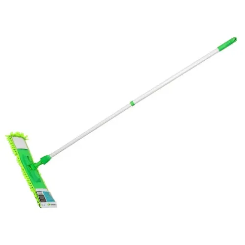 Швабра для пола с насадкой из шенилла, зеленая, PERFECTO LINEA (43-401013)