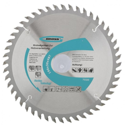 Диск пильный GROSS 190 x 30 x 48Т (73320)