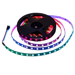 Светодиодная лента 24V APEYRON 14,4W/m 60Led/m IP20 RGB 5м чер б/п+Лента св/д адрес+пульт 10-94