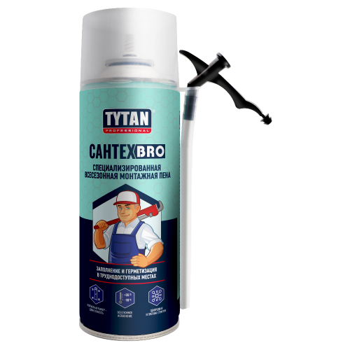 Пена монтажная TYTAN Professional САНТЕХBRO всесезонная 500мл (14563)