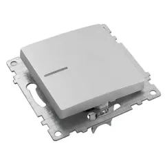 Выключатель 1-кл Катрин с подсветкой белый GLS10-7101-01