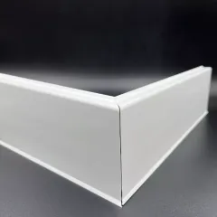 Плинтус прямоугольный 80мм 2,2м ИдеалДюра (ИД-ПП80 001Бел)