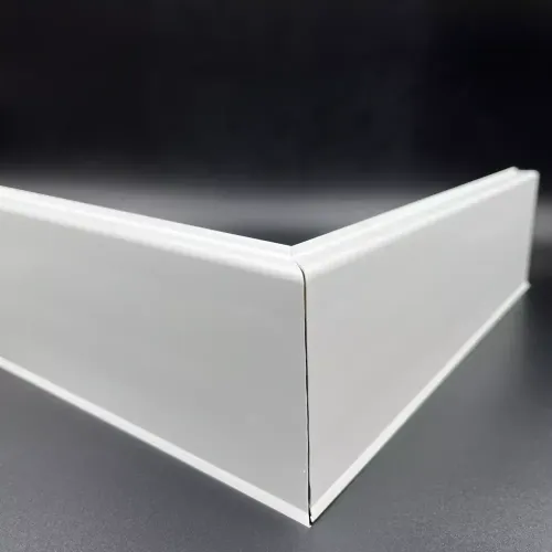 Плинтус прямоугольный 80мм 2,2м ИдеалДюра (ИД-ПП80 001Бел)