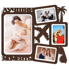 Фоторамка-коллаж на 4 фото FS12 51х46см венге