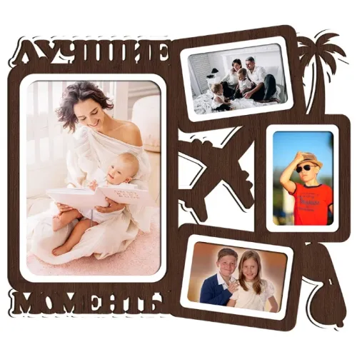 Фоторамка-коллаж на 4 фото FS12 51х46см венге