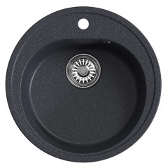 Мойка комп. MIXLINE МЛ-ГМ11 500х180мм, круглая антрацит, сифон