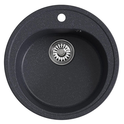 Мойка комп. MIXLINE МЛ-ГМ11 500х180мм, круглая антрацит, сифон